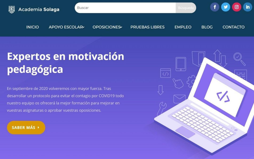 ¡Estrenamos nueva página web en Academia Solaga!